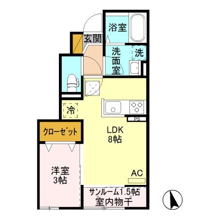 新潟県長岡市堀金１ 1LDK アパート 賃貸物件詳細