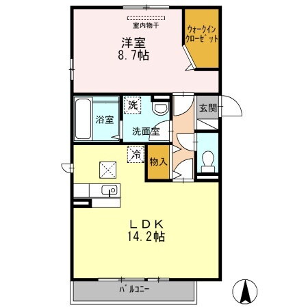 岡山県岡山市中区高屋 高島駅 1LDK アパート 賃貸物件詳細