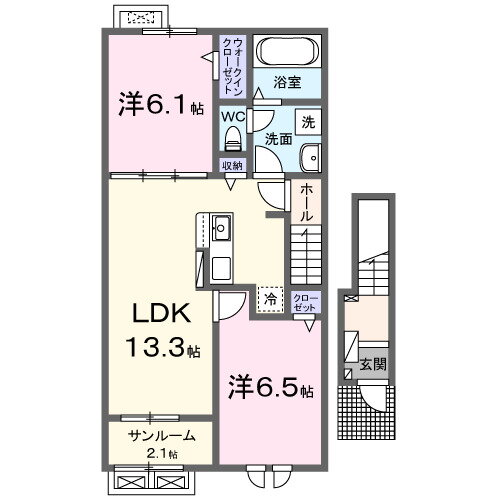 新潟県柏崎市大和町 東柏崎駅 2LDK アパート 賃貸物件詳細