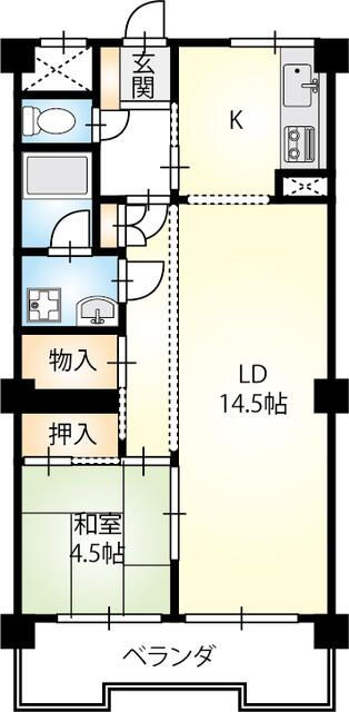 和歌山県和歌山市黒田 和歌山駅 1LDK マンション 賃貸物件詳細