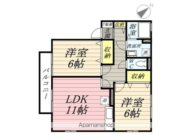 東京都立川市上砂町３ 武蔵砂川駅 2LDK アパート 賃貸物件詳細