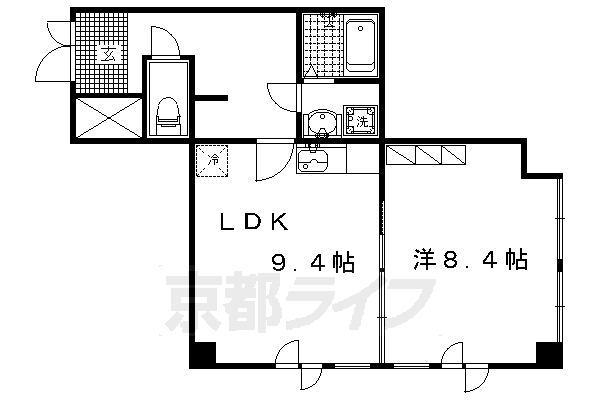 ヴァンタリゼ荒神口 1階 1LDK 賃貸物件詳細