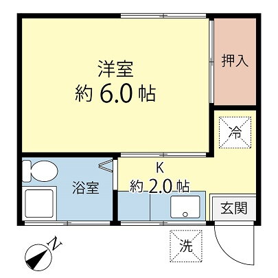 コーポ辻 2階 1K 賃貸物件詳細