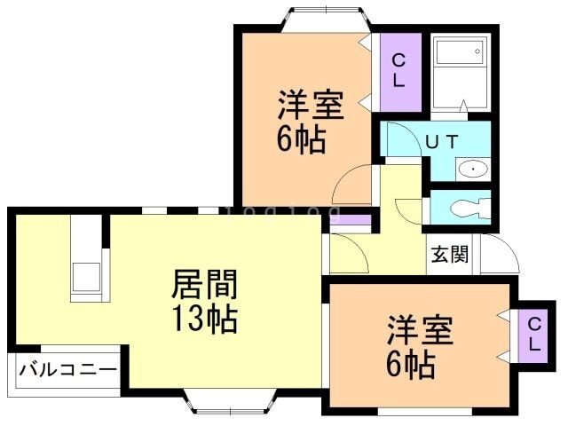 北海道札幌市西区山の手七条８ 発寒南駅 2LDK アパート 賃貸物件詳細