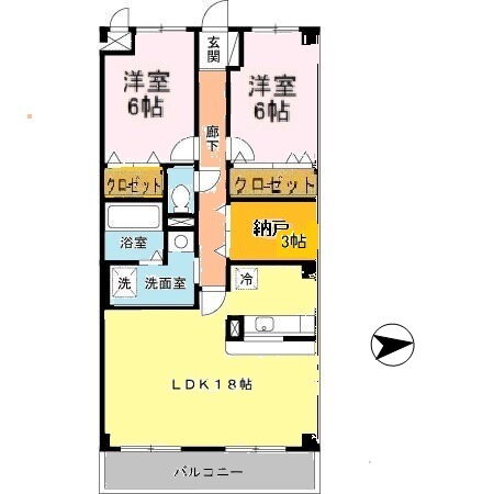 奈良県奈良市大安寺６ 奈良駅 2SLK マンション 賃貸物件詳細