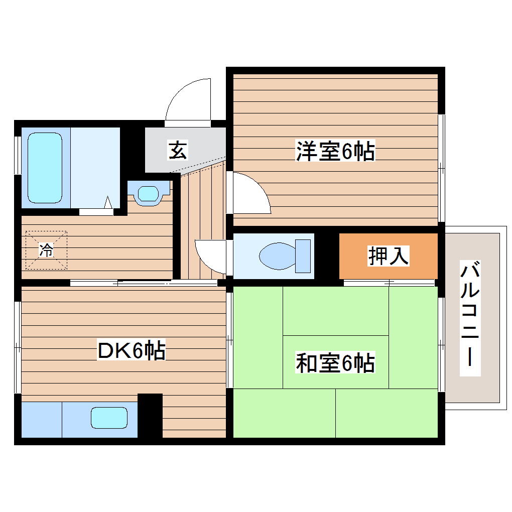 宮城県仙台市泉区みずほ台 八乙女駅 2DK アパート 賃貸物件詳細