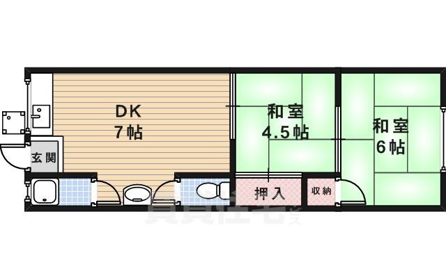 大阪府池田市八王寺１ 池田駅 2DK アパート 賃貸物件詳細
