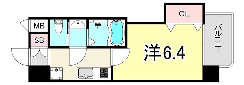 サムティ大阪ＣＩＴＹ　ＷＥＳＴ 8階 1K 賃貸物件詳細