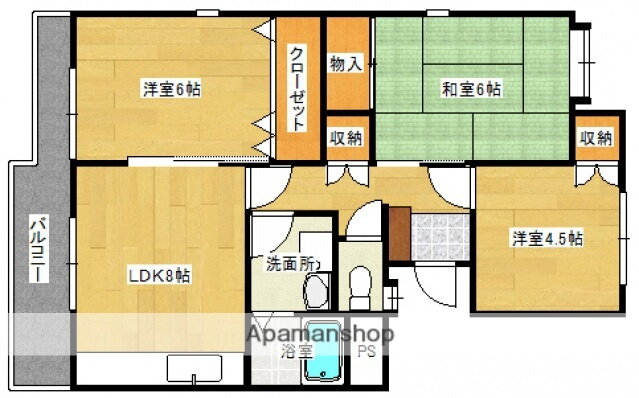 コーポ松崎Ｉ 4階 3DK 賃貸物件詳細