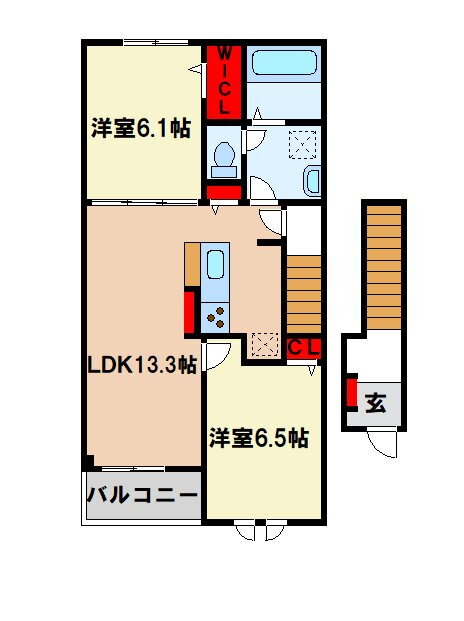 福岡県朝倉郡筑前町依井 甘木駅 2LDK アパート 賃貸物件詳細