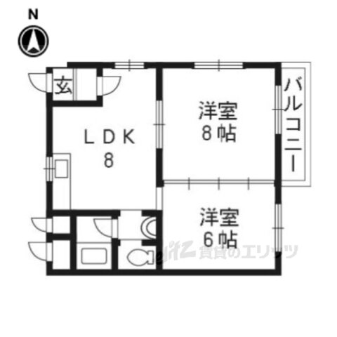 京都府京都市西京区御陵北山町 桂駅 2DK アパート 賃貸物件詳細