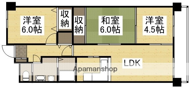 岡山県倉敷市白楽町 倉敷市駅 3LDK マンション 賃貸物件詳細