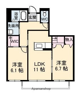 岡山県岡山市南区福浜町 岡山駅 2LDK アパート 賃貸物件詳細