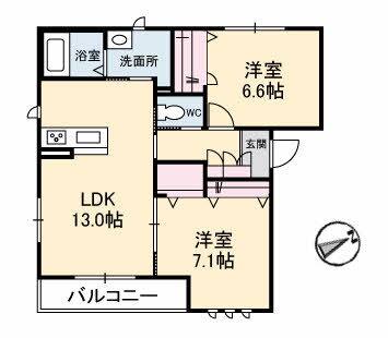 岡山県倉敷市白楽町 球場前駅 2LDK マンション 賃貸物件詳細