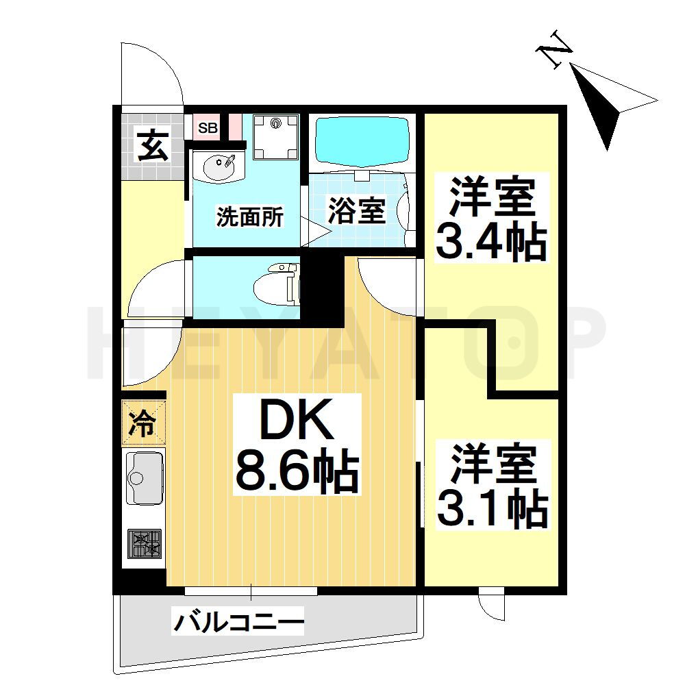 愛知県名古屋市南区寺崎町 桜本町駅 2DK マンション 賃貸物件詳細