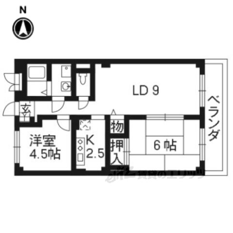 京都府向日市物集女町出口 東向日駅 2LDK マンション 賃貸物件詳細
