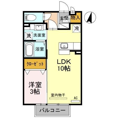 富山県富山市婦中町宮ケ島 1LDK アパート 賃貸物件詳細