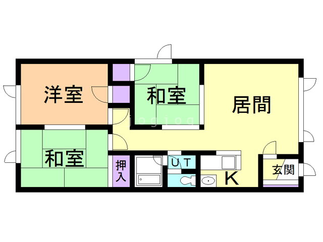 北海道旭川市豊岡十四条８ 3LDK アパート 賃貸物件詳細