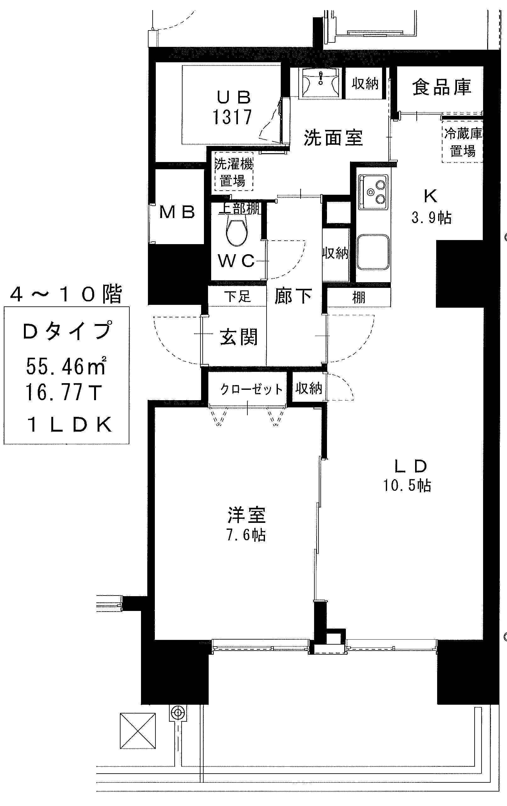 ゴサロレジデンス 8階 1LDK 賃貸物件詳細