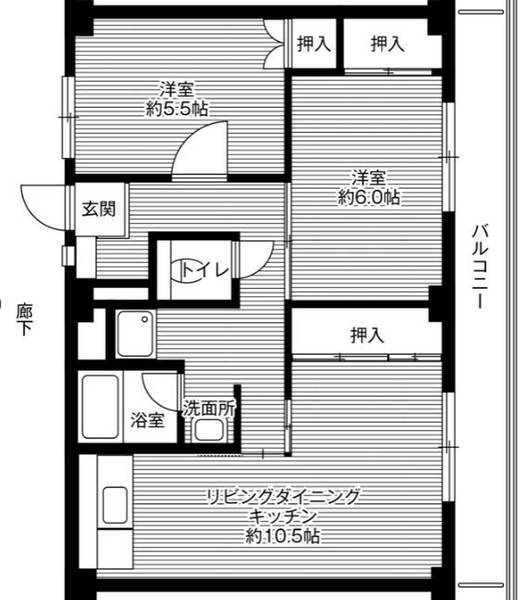 ビレッジハウス則松３号棟 1階 2LDK 賃貸物件詳細