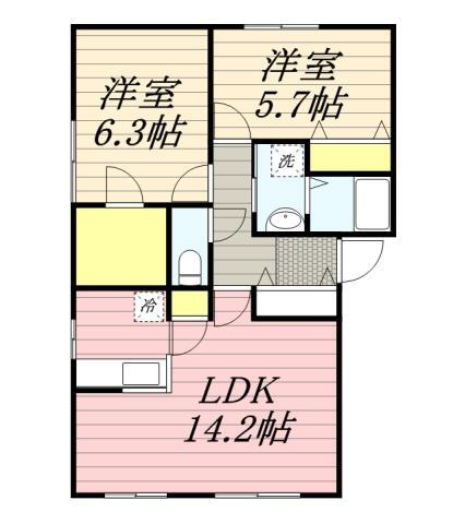 北海道札幌市白石区北郷八条７ 白石駅 2LDK アパート 賃貸物件詳細