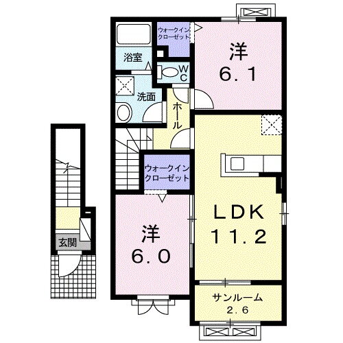 島根県出雲市東園町 出雲神西駅 2LDK アパート 賃貸物件詳細