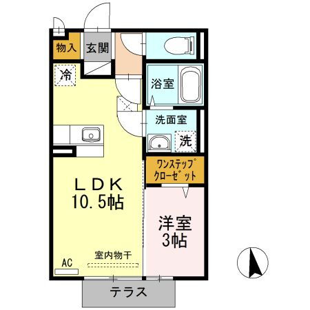福岡県久留米市東合川７ 1LDK アパート 賃貸物件詳細