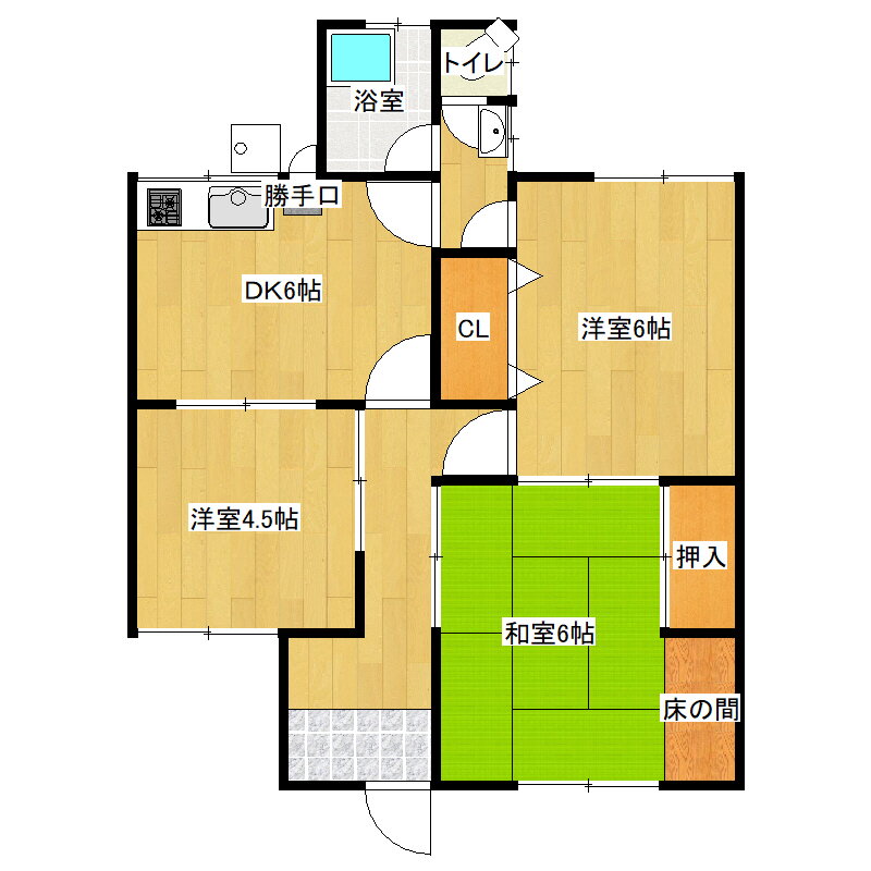 北内町２丁目借家 3DK 賃貸物件詳細