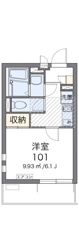 クレイノＣＯＬＺＡ 2階 1K 賃貸物件詳細