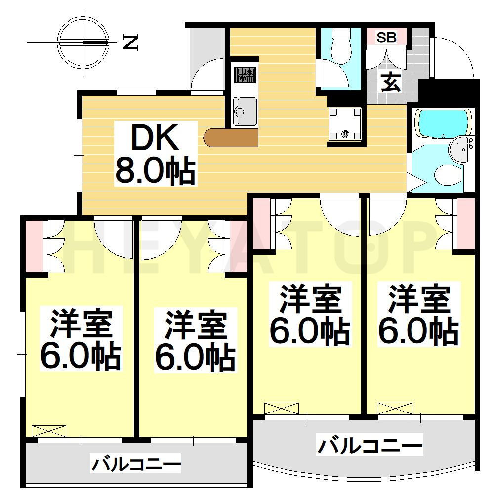 愛知県名古屋市瑞穂区河岸町３ 妙音通駅 4DK マンション 賃貸物件詳細