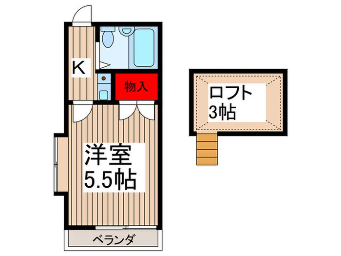 埼玉県川口市芝２ 蕨駅 1K アパート 賃貸物件詳細