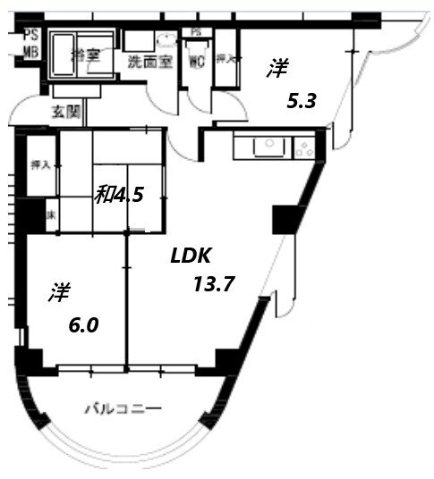 兵庫県神戸市東灘区田中町２ 摂津本山駅 3LDK マンション 賃貸物件詳細