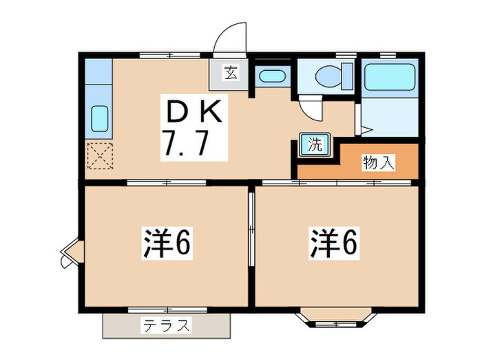 神奈川県相模原市南区磯部 下溝駅 2DK アパート 賃貸物件詳細