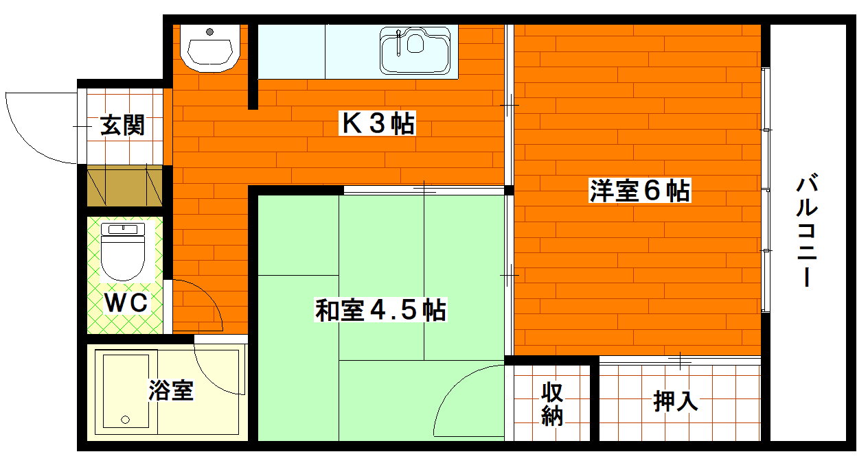 広島県広島市西区中広町３ 横川一丁目駅 2DK マンション 賃貸物件詳細