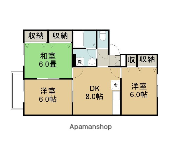 鳥取県鳥取市秋里 湖山駅 3DK アパート 賃貸物件詳細