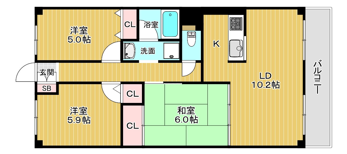 兵庫県伊丹市昆陽南４ 伊丹駅 3LDK アパート 賃貸物件詳細