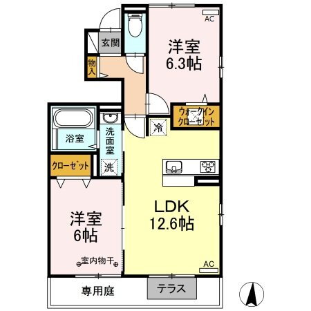 広島県広島市安芸区畑賀３ 安芸中野駅 2LDK アパート 賃貸物件詳細