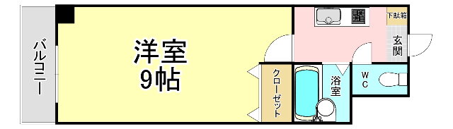 福岡県北九州市小倉北区京町４ 小倉駅 1K マンション 賃貸物件詳細