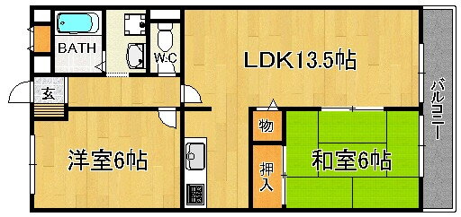 ハーモニーマンションＣ棟 1階 2LDK 賃貸物件詳細