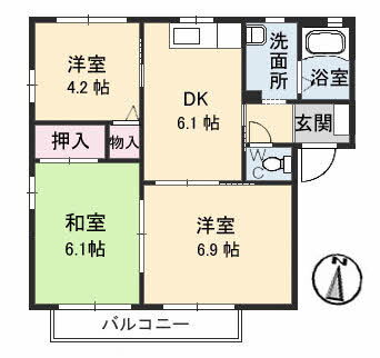 岡山県倉敷市玉島長尾 新倉敷駅 3DK アパート 賃貸物件詳細