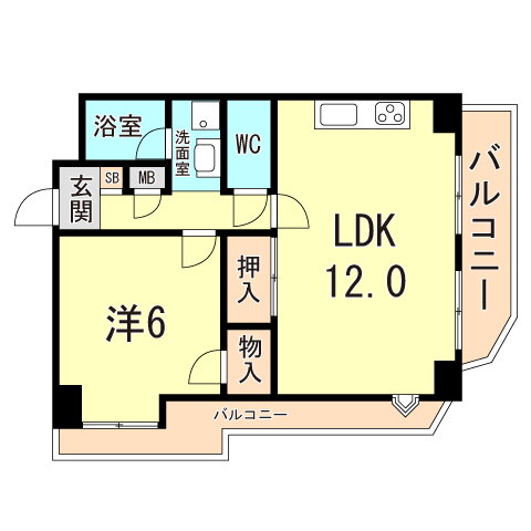 兵庫県神戸市中央区生田町１ 新神戸駅 2DK マンション 賃貸物件詳細