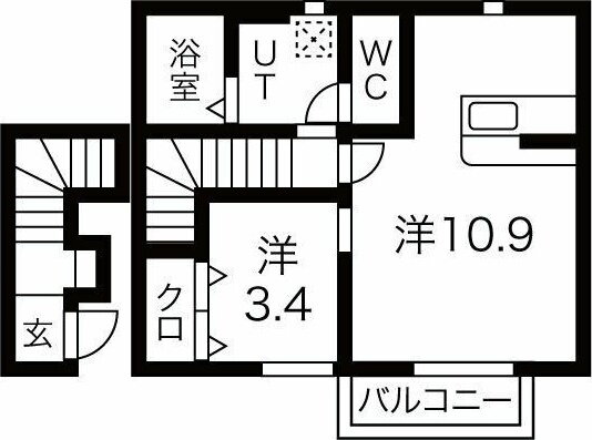 盛岡市長田町１４【ソワサントゥ　ディス長田町　Ｃ】築３年 2階 1LDK 賃貸物件詳細