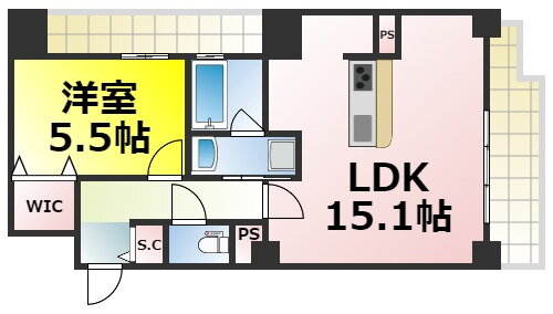 大阪府大阪市西区北堀江２ 西大橋駅 1LDK マンション 賃貸物件詳細