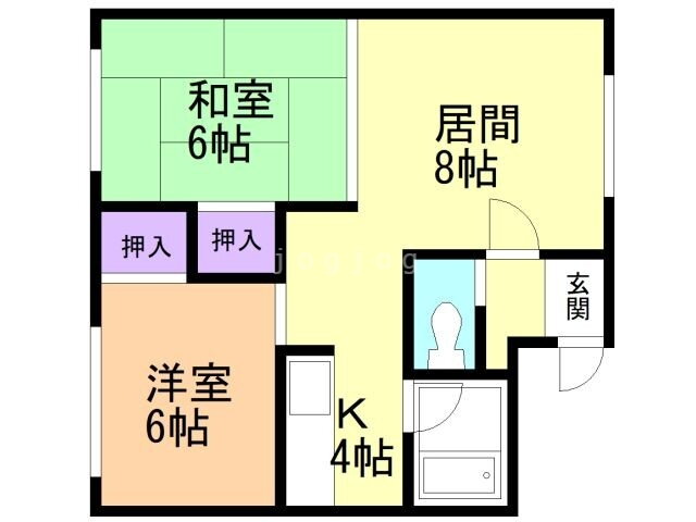 北海道札幌市北区新川四条９ 2LDK アパート 賃貸物件詳細