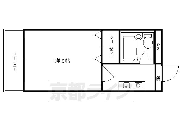 京都府京都市南区吉祥院長田町 西大路駅 1K マンション 賃貸物件詳細