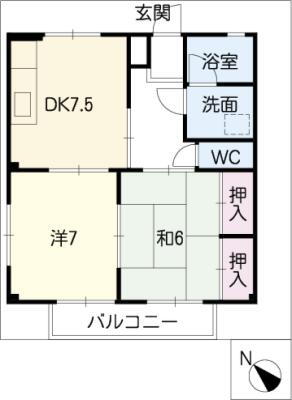 第三河国荘Ａ 2階 2DK 賃貸物件詳細