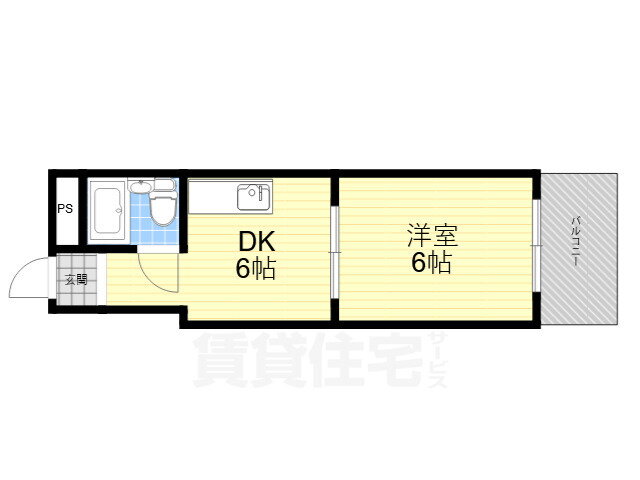 シャンピア阿波座 4階 1DK 賃貸物件詳細