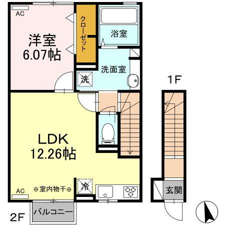 青森県八戸市長者１ 本八戸駅 1LDK アパート 賃貸物件詳細