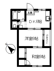 キャッスル増田 2階 2DK 賃貸物件詳細