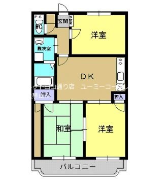 熊本県熊本市南区田井島３ 3DK マンション 賃貸物件詳細
